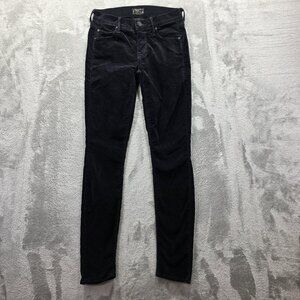Mother Jeans Womens 24 Black The Looker Skinny Stretch Made in USA 1001X-125